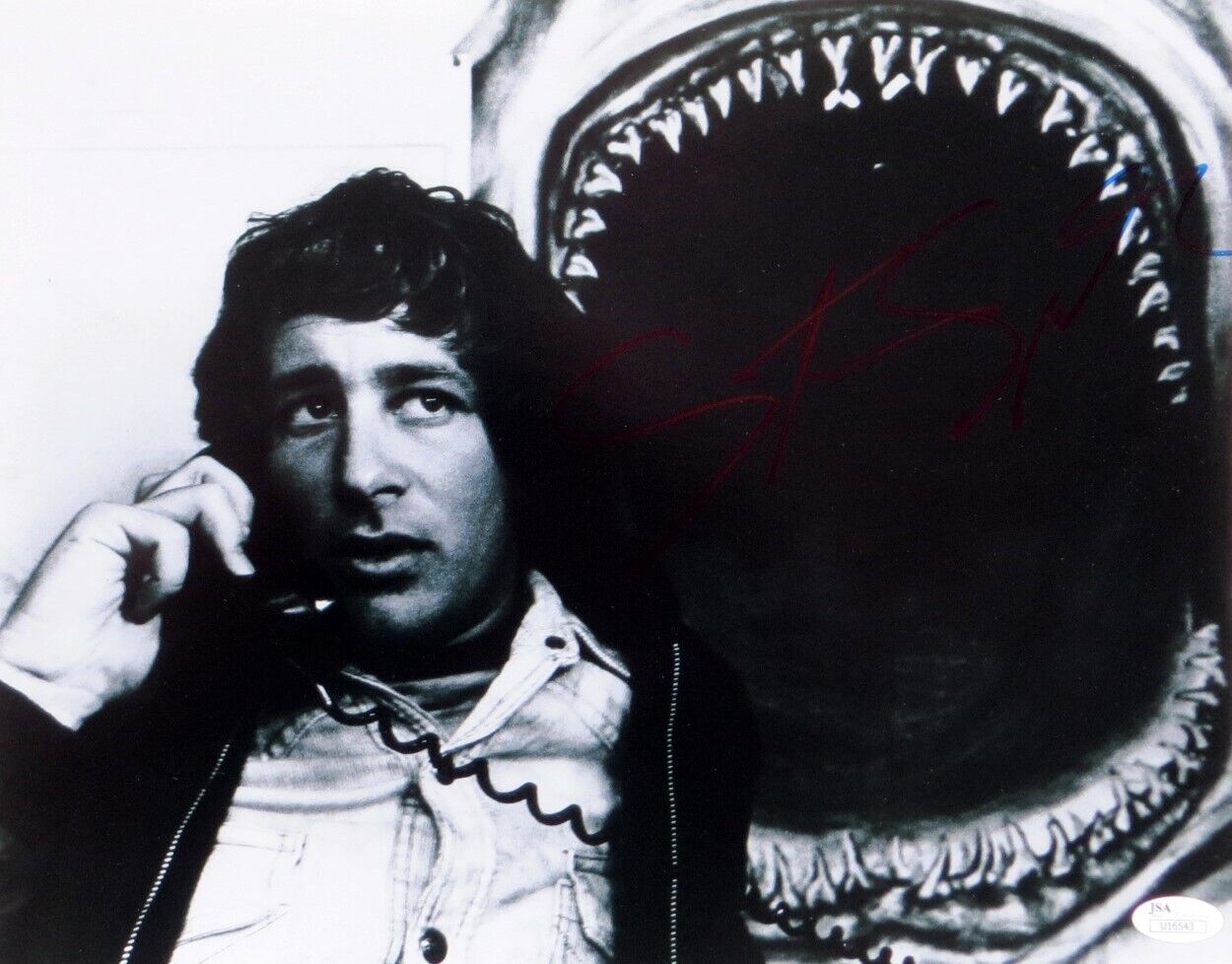 Steven Spielberg Signed Autographed 11X14 Photo Poster painting Jaws Director w/Phone JSA U16543