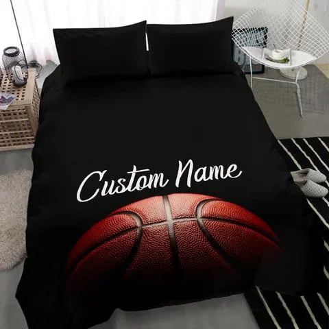 Personalized Fire Basketball Bedroom Bedding Set for Comfort & Unique | BedKid01