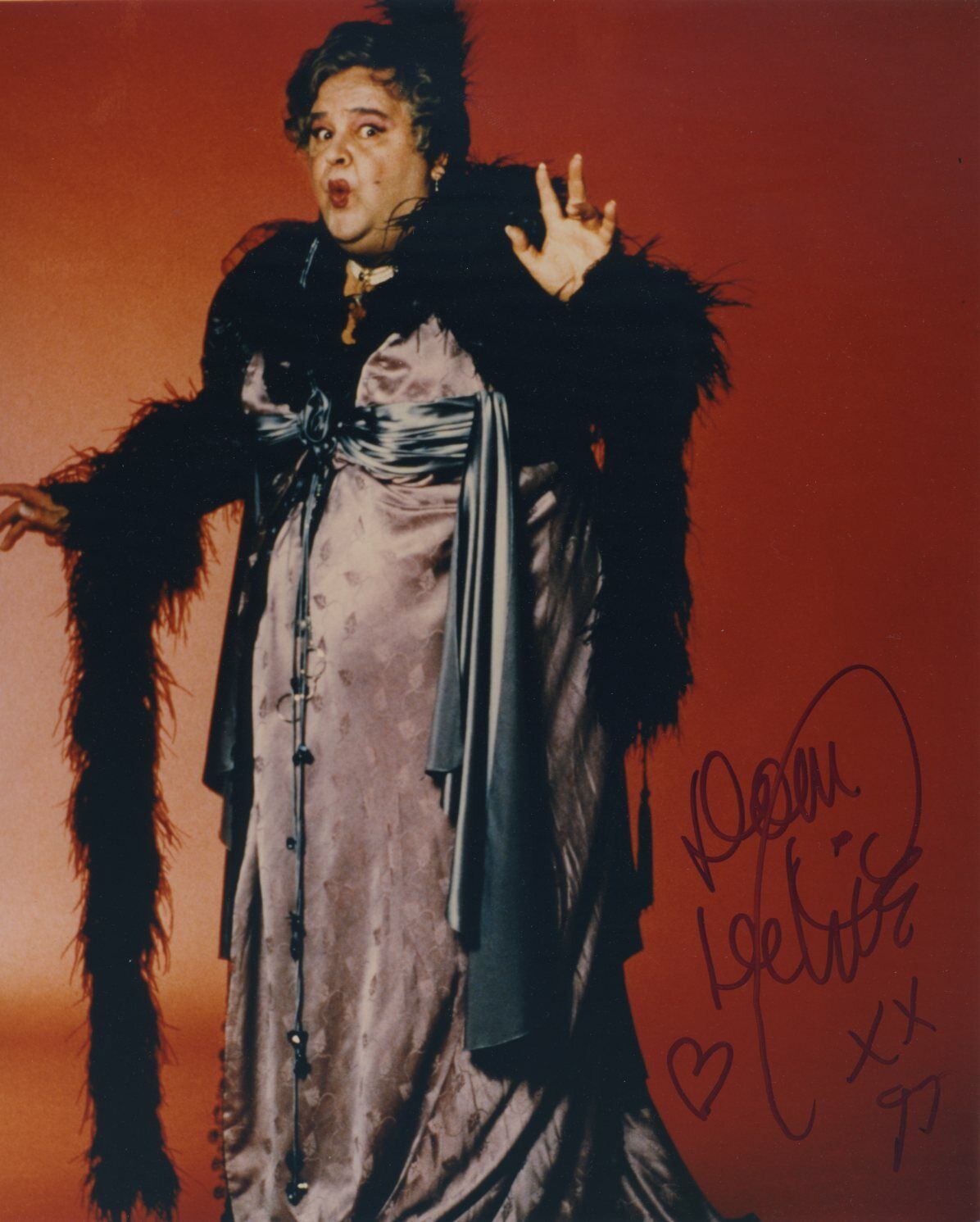 DOM DELUISE SIGNED AUTOGRAPHED HAUNTED HONEYMOON Photo Poster painting IN DRAG!