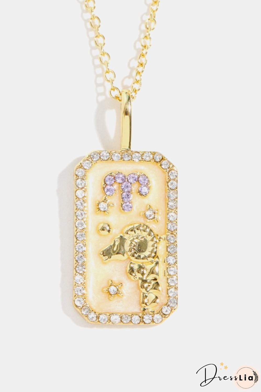 Rhinestone Constellation Pendant Copper Necklace