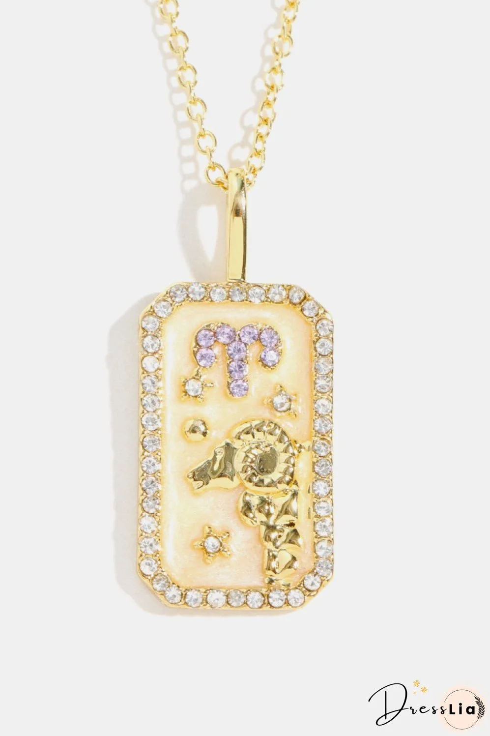 Rhinestone Constellation Pendant Copper Necklace