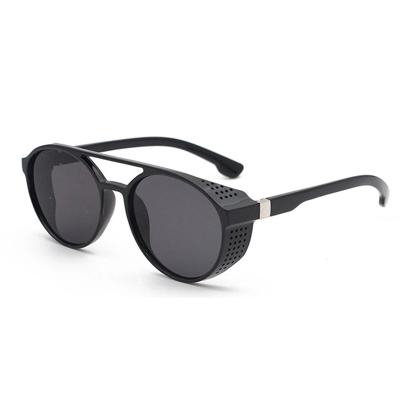 Minimalist Solid Color Pc Round Frame Full Frame Men’s Sunglasses