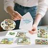 6pcs Diamond Painting Happy Birthdays Greeting Card with Envelope for Family Friends Holiday Gift Congratulations