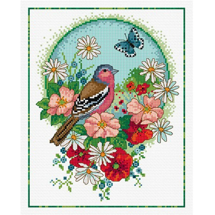 Bird 11CT Stamped Cross Stitch 35x40CM