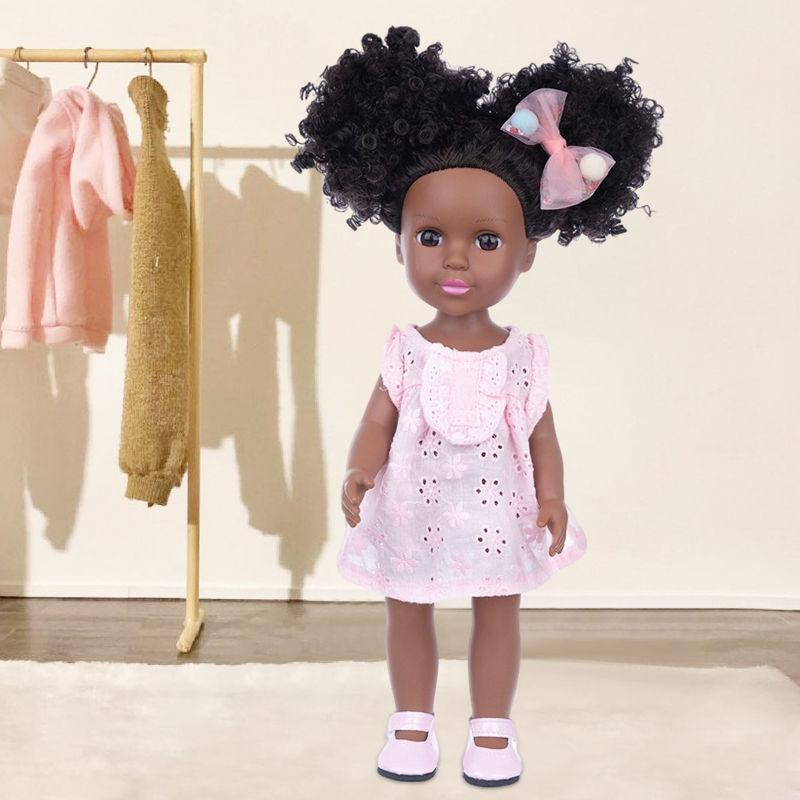 Blackbabydolls 14 inch Cute Black Real Looking Baby Dolls for 3 Year