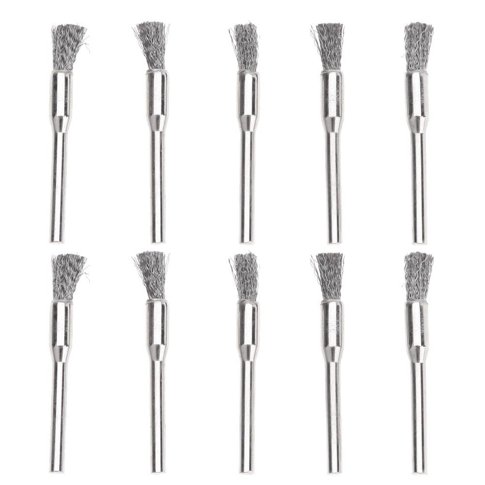 

10Pcs 5mm Steel Wire Brushes accessories for rotary tools polishing, 501 Original