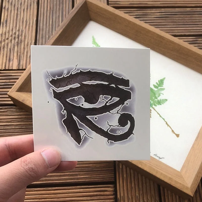 New 3D Black Devil Eye Tattoo Sticker Eye Symbol Body Art Decoration Cool Waterproof Lasting Temporary Tattoo Sticker Men Women