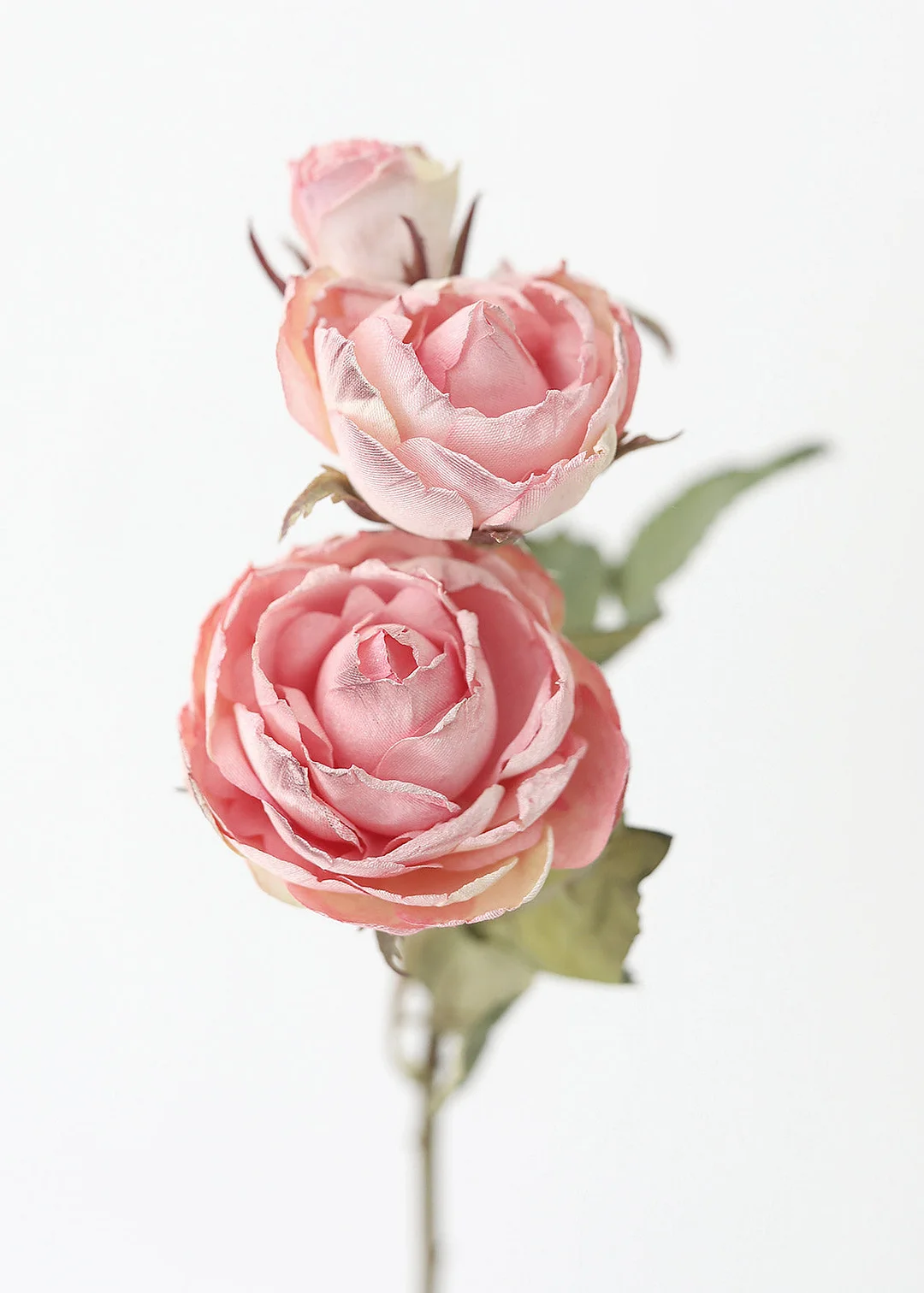 Pink Mauve Faux Dried Roses - 21"