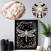 Mini kit de peinture en perles maison en forme de libellules pour d&eacute;coration murale 30x40cm sans cadre