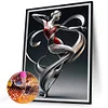 Art danseuse fille-pleine peinture ronde diamant-30 * 40cm