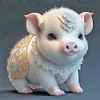 Zodiac Pig-Full Round Diamond Painting