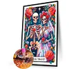 (40*60cm)Skull Tarot - Full Round Drill Diamond Painting