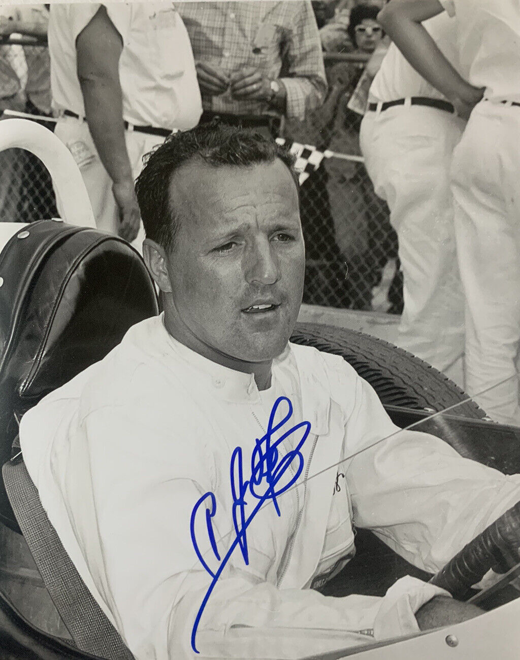 AJ FOYT HAND SIGNED 8x10 Photo Poster painting NASCAR DRIVER AUTOGRAPH AUTHENTIC COA