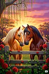 Luxury AB Velvet Diamond Painting Kit - Horses