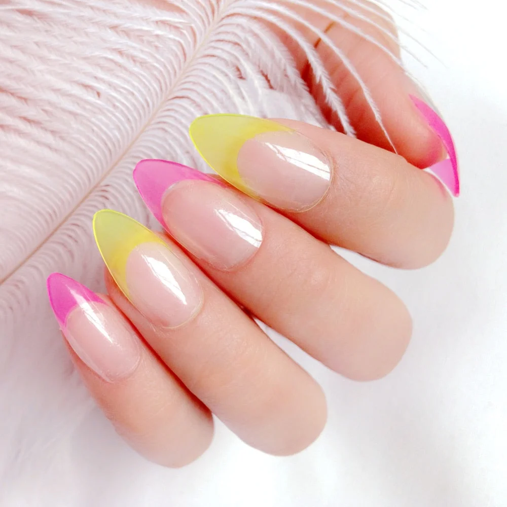 Dream Catcher Short Stiletto False Nails With Design Press On Artificial Fake Nails Tips DIY Full Cover Manicure Tool-Nail Inspo