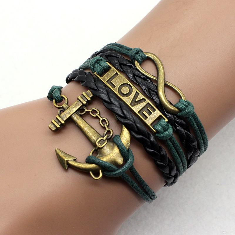 Anchor Love Friendship Braided Bracelet