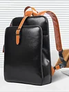 Men's Backpack Genuine Leather Large Capacity Business Leisure Travel Computer Backpack Fashion Cowhide Schoolbag
