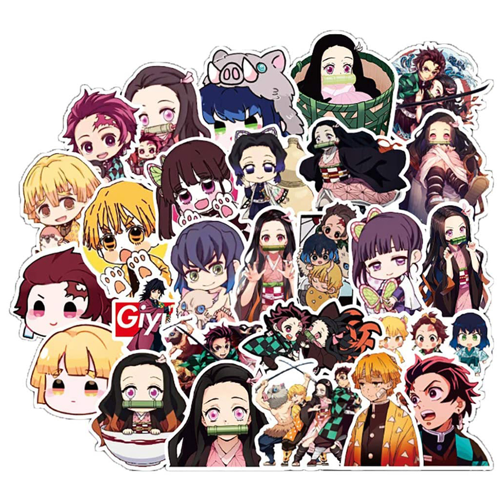 

50pcs Cartoon Anime Graffiti Stickers Laptop Car Motorcycle Luggage Decals, 501 Original