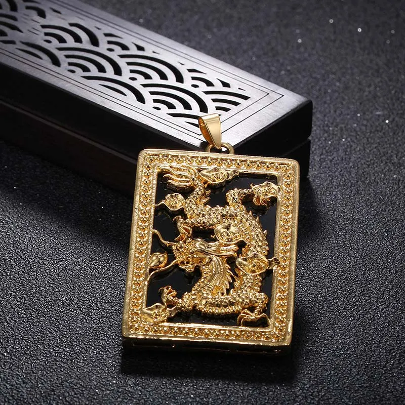 Tibetan Jade Dragon Necklace Pendant