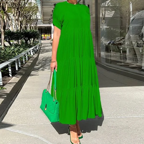 🔥Promotion d'été🔥Robe mi-longue à volants
