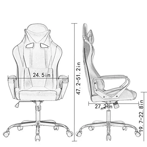 Suitable for women and men with low back painHigh back with lumbar supportComputer office chair