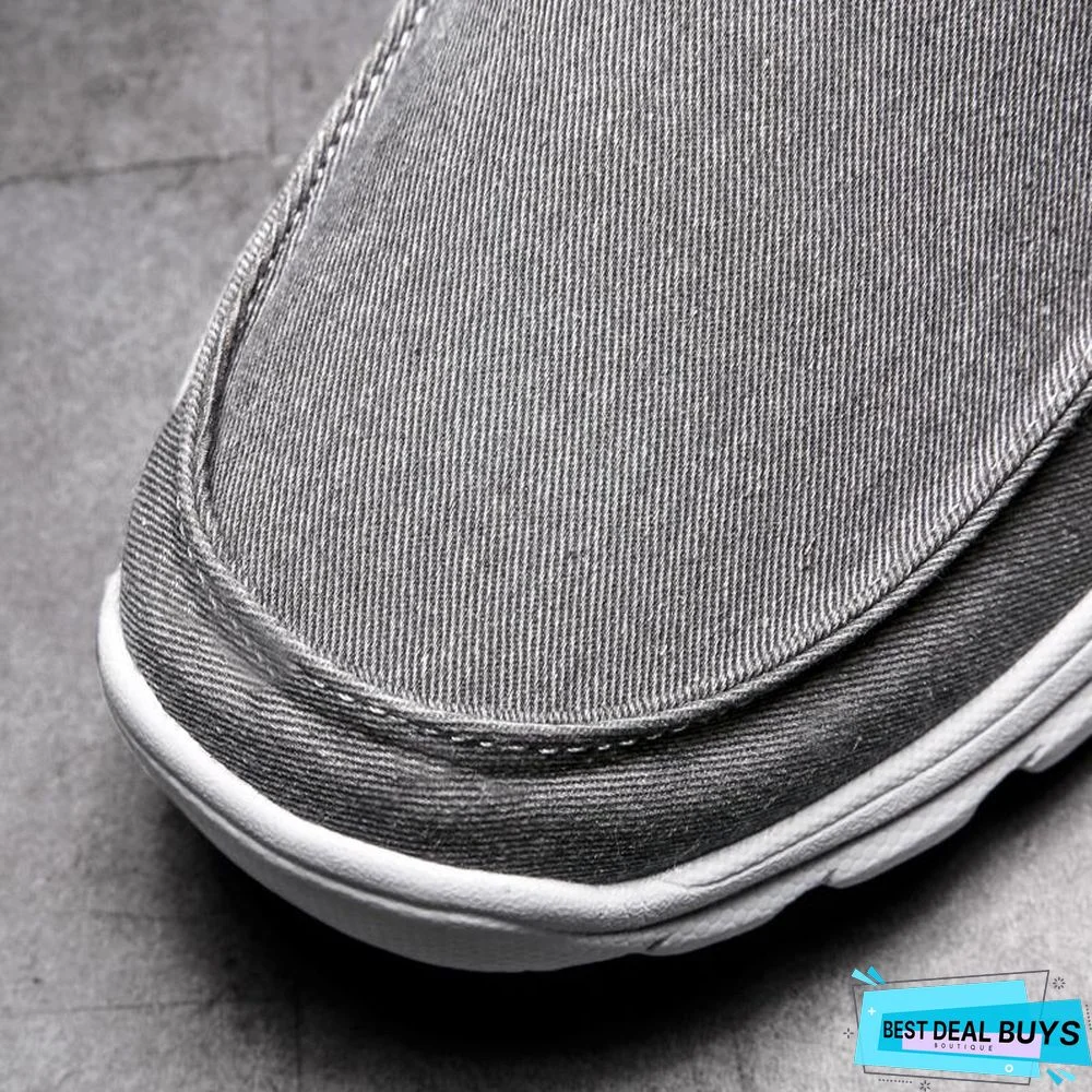 Men Canvas Casual Breathable Footwear Plus Size Flat Shoes