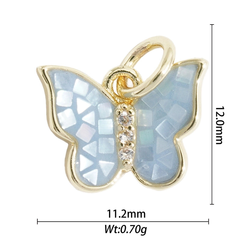 1 Piece Alloy Scallop Starfish Butterfly Pendant