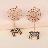 Boucles d'oreilles en toile d'araign&eacute;e d'Halloween