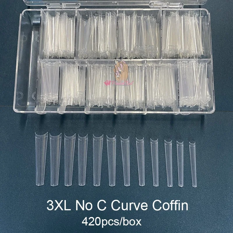 500pcs/box XXL Straight Square Extra Long Acrylic Nail Tips No C Curve Half Cover Artificial False Tip Nails Tool-Nail Inspo