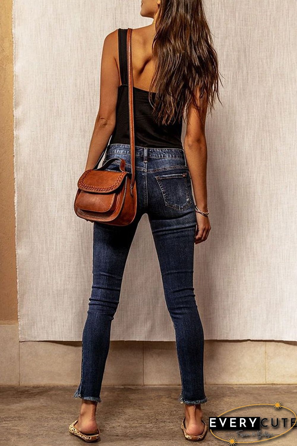 Denim Ripped Skinny Pants