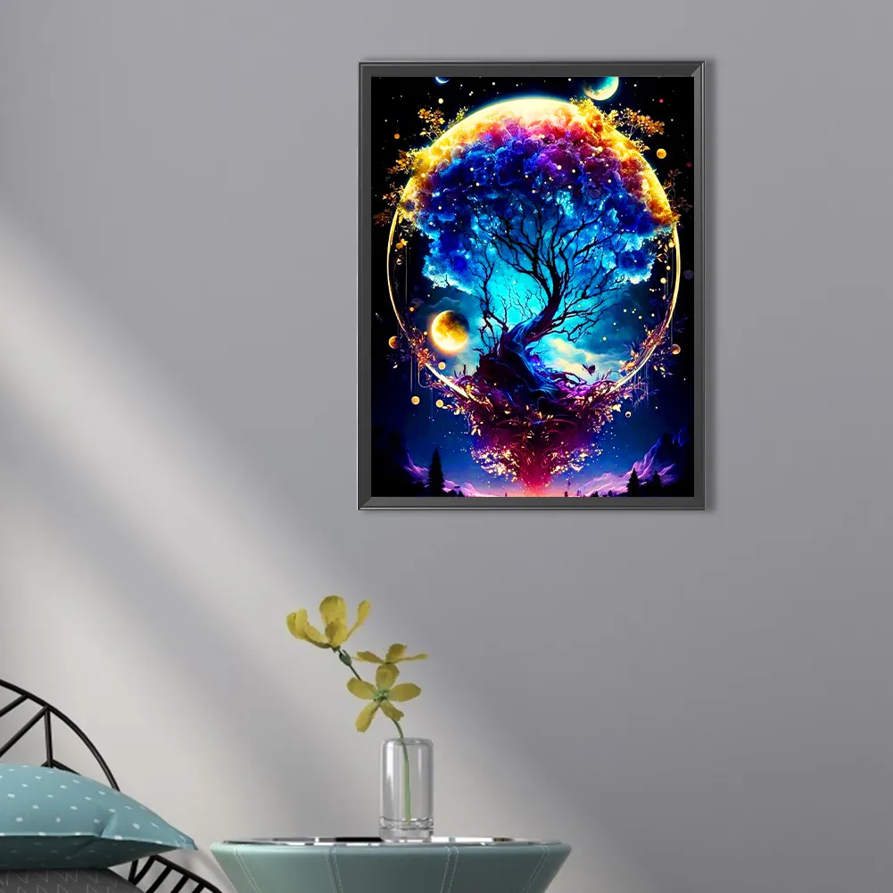 Full Round Diamond Painting 30*40cm - Broken Tree