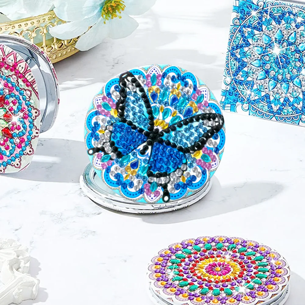 DIY Diamond Painting Mirror Portable Butterfly for Adult and Kids