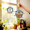 2pcs DIY Diamond Painting Cross Wind Chimes Crystal Window Suncatcher Craft Set Birthday Gifts Home Garden Decor