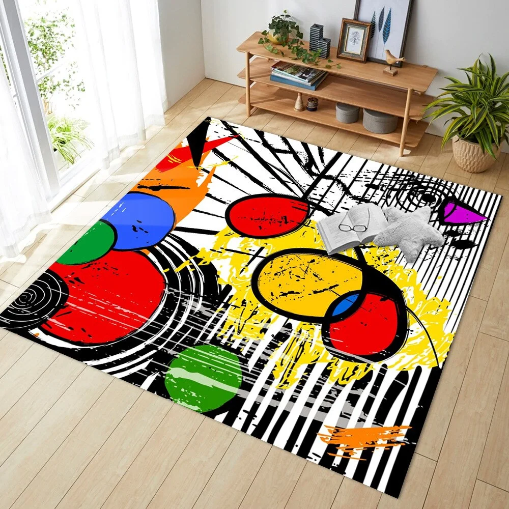 Modern Living Room Carpet Children Mat 3D Pattern Bedroom Rug Decorative Home Hallway Floor Bedside Mats Kids Room Large Carpets