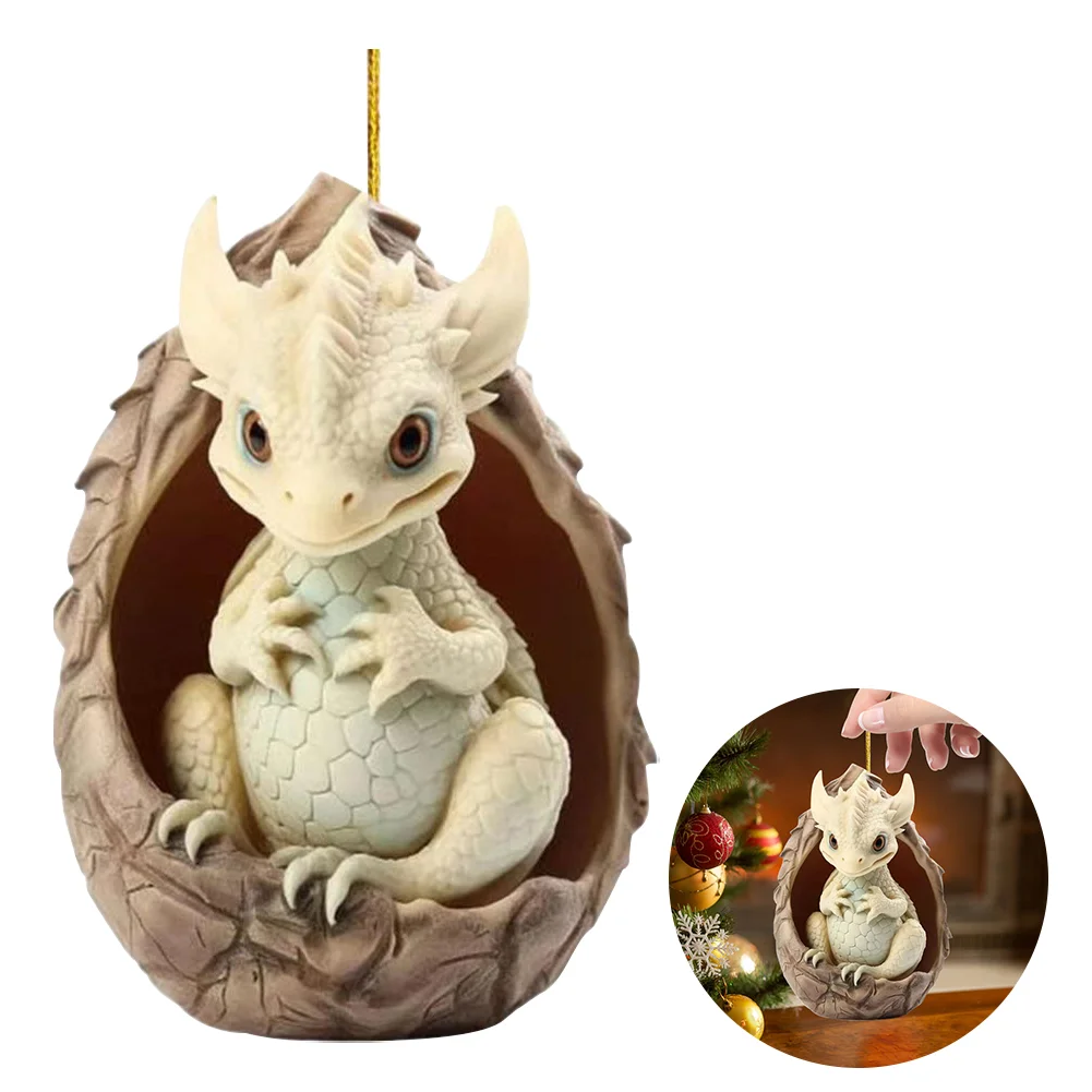 Christmas Dragon Egg Decoration Novelty Cute Acrylic Party Favors (C)