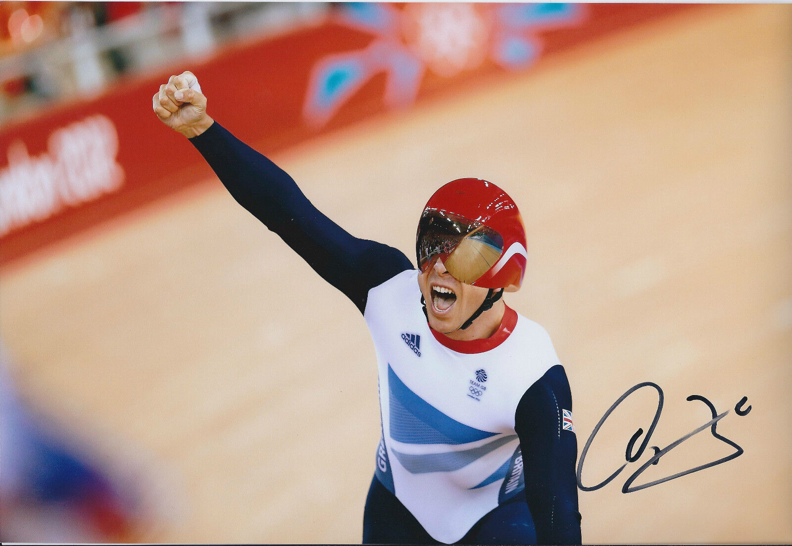 Sir Chris Hoy Signed 12x8 Autograph Photo Poster painting AFTAL COA Team Sprint World Champion