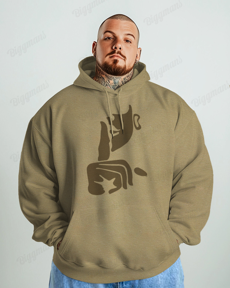 Forbidden Abstract Printed Oversized Cotton Hoodie
