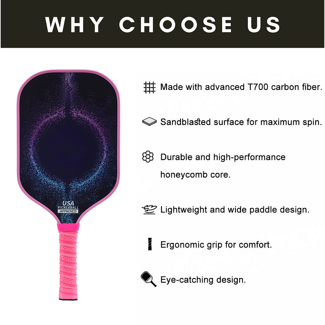 Original Paddle (16mm) T700 Sandblasted Carbon Fiber-Colorful Chaos