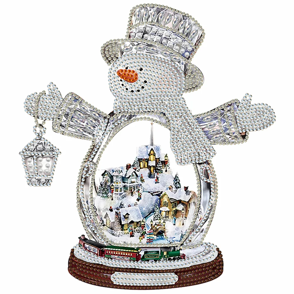 Partial Special-shaped Crystal Rhinestone Diamond Painting - Christmas Snowman(30*30cm)