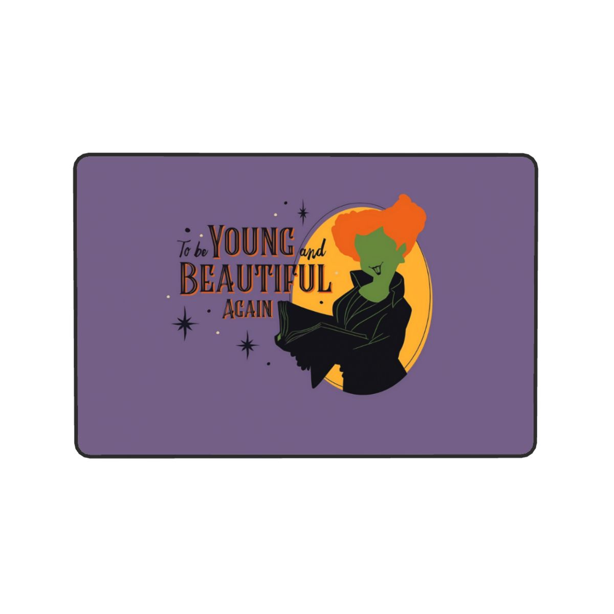 Hocus Pocus To be Young and Beuatiful Again Printed Flannel Fabric Area Rug