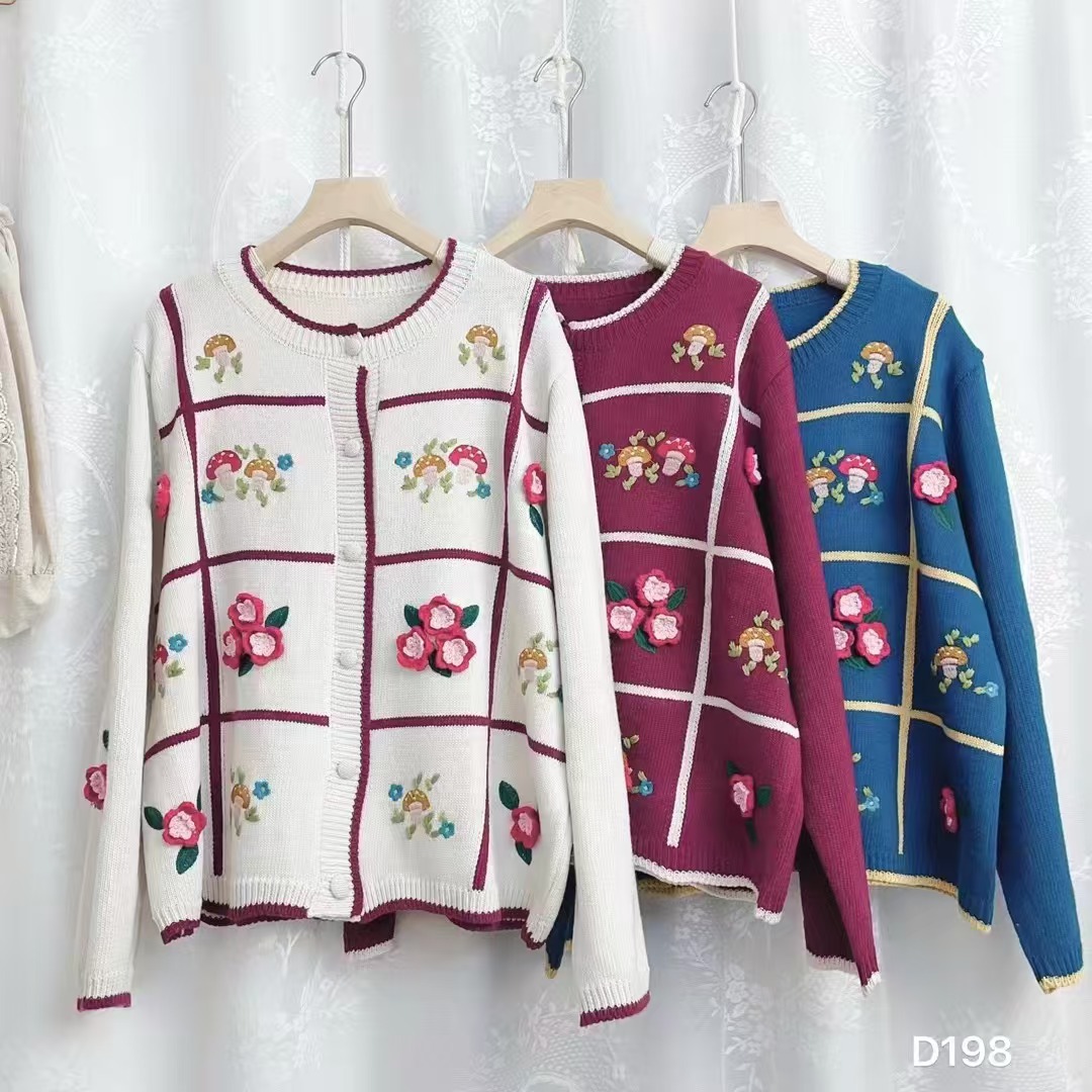 Chicfifth Sweater Women Winter Long Sleeve High Quality Autumn Vintage Top Knitted Cardigan