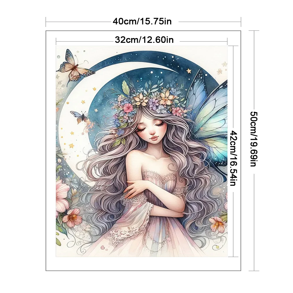 11CT Full Stamped Cross Stitch - Fairy(Canvas|40*50CM)
