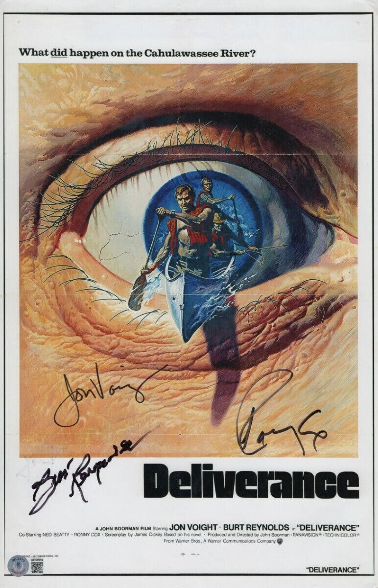 Deliverance Cast Signed Autographed 11X17 Photo Poster painting Burt Reynolds Voight BAS AB08994