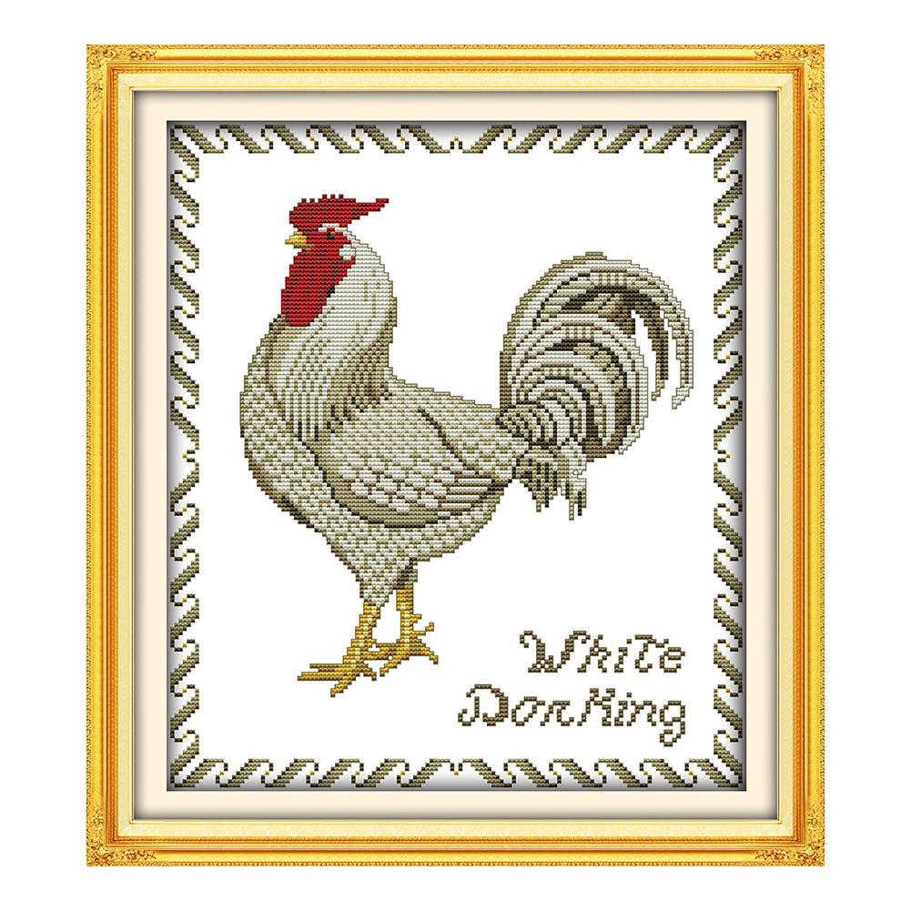 

Big Rooster - 14CT Stamped Cross Stitch - 37*33cm, 501 Original