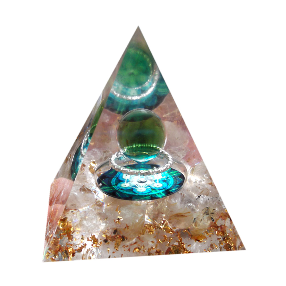 

5cm Natural Orgonite Pyramid Chakra, 501 Original