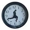British Comedy Inspired Ministry of Silly Walk Wall Clock Silent Mute Clock