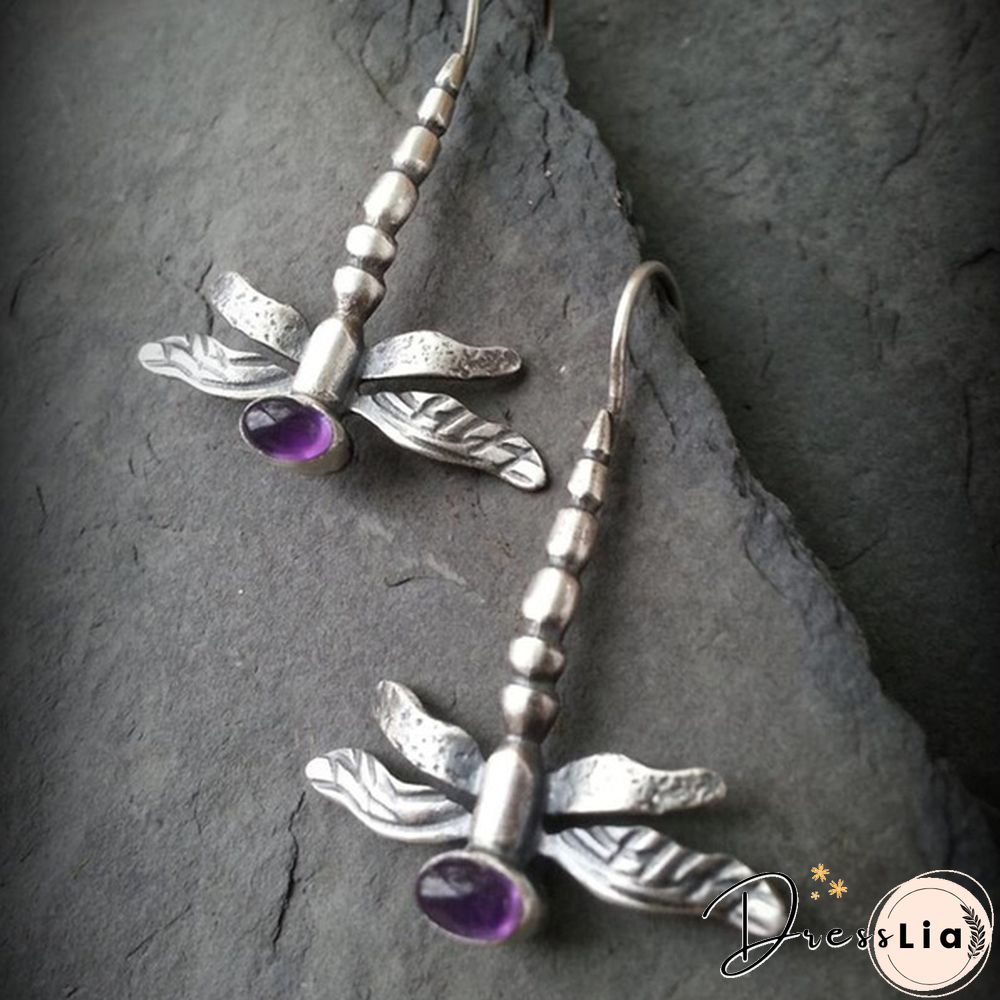 Luxurious Fashion Wedding Jewelry for Women Earring Exquisite Dragonfly 925 Sterling Silver Natural Aquamarine Colors Diamond Earrings Gorgeous Woman Engagement Anniversary Party Accessories Fine Gift