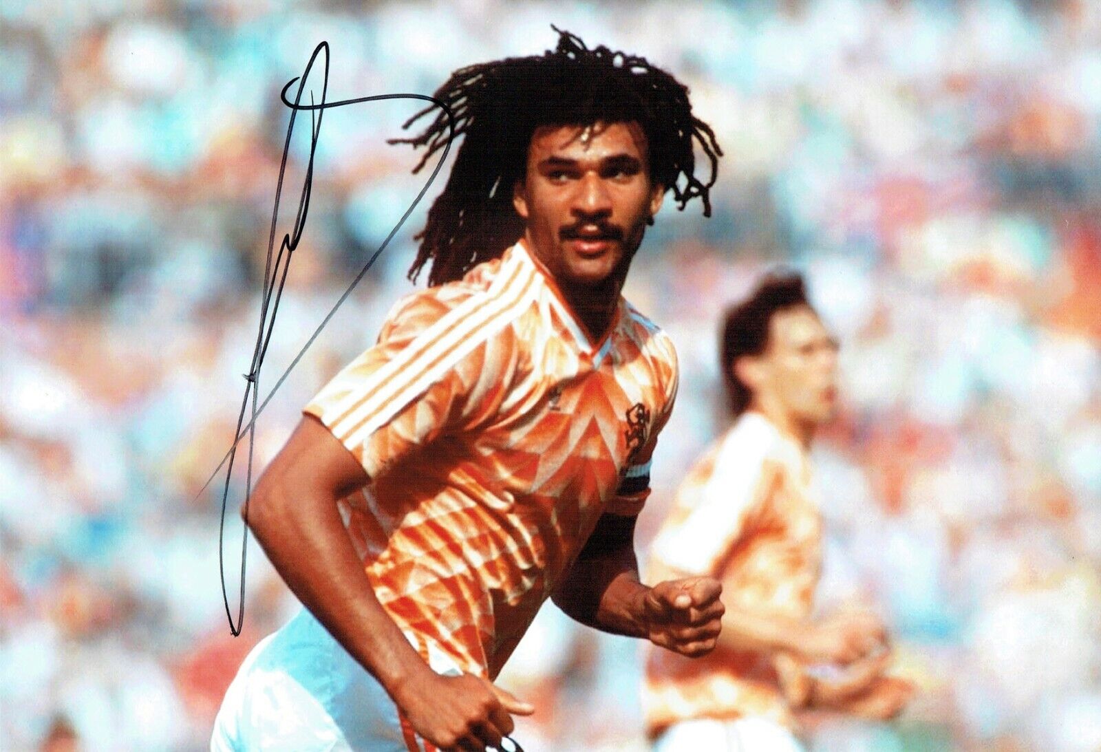 Ruud GULLIT Signed Autograph 12x8 Photo Poster painting AFTAL COA Netherlands Euro 1988 RARE