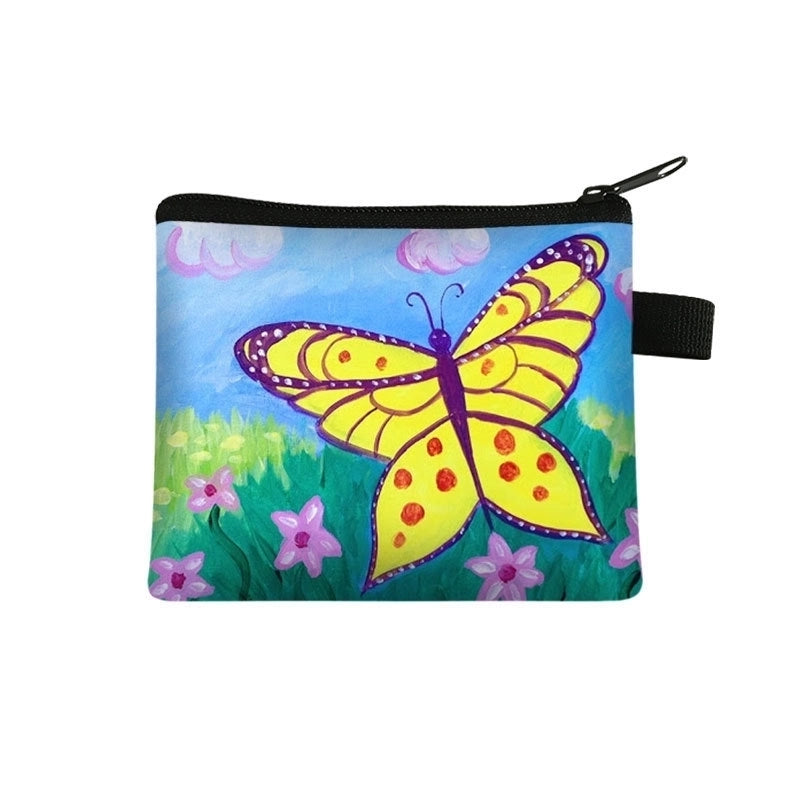 Women’s Butterfly Polyester Zipper Coin Purses