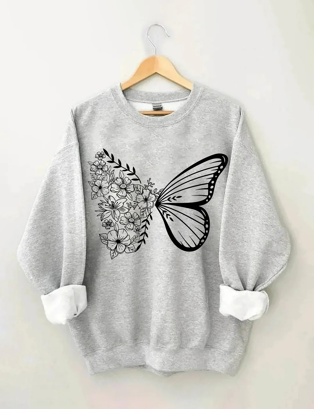 Floral Butterfly Sweatshirt